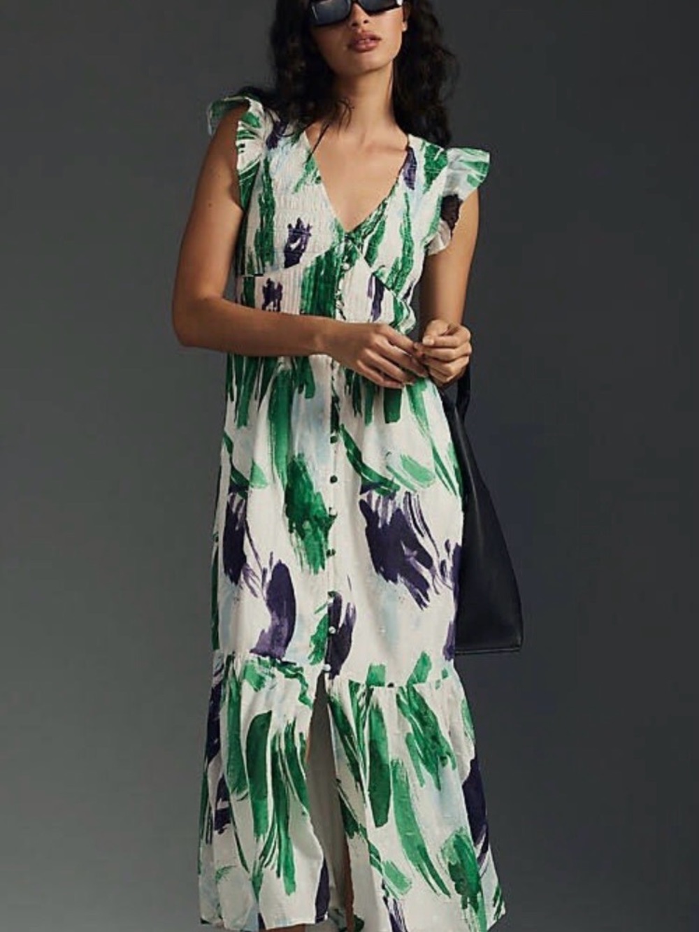 Anthropologie The Peregrine Midi Dress Size xl